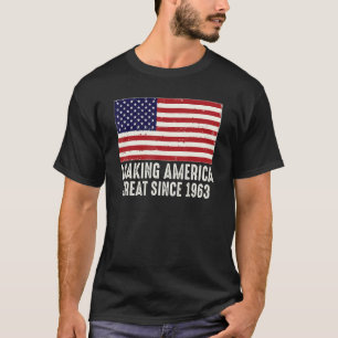 Grappig 60th Birthday US Vlag maakt Amerika groot T-shirt