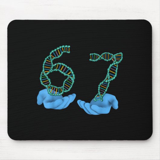 Grappig 67 Nummer Meme DNA-replicatie Moleculaire Muismat (Voorkant)