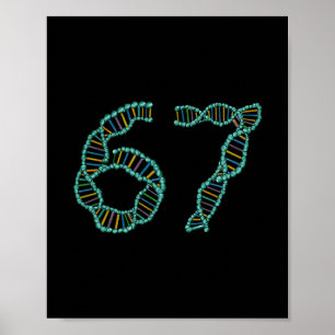 Grappig 67 Nummer Meme DNA-replicatie Moleculaire Poster