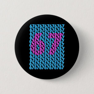 Grappig 67 Verborgen 6 7 Meme Middelbare School 6  Ronde Button 5,7 Cm