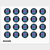 Grappig 67 Verborgen 6 7 Meme Middelbare School 6  Ronde Sticker (Vel)