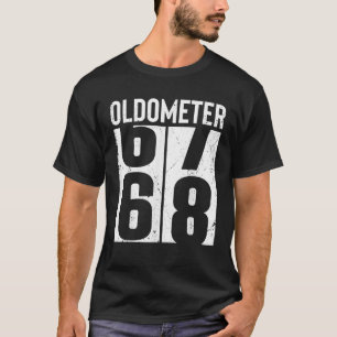 Grappig 68 jaar oud 68e verjaardag Odometer Oldome T-shirt