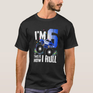 Grappig 6th Birthday Kind Ik ben 6 politiemonster T-shirt