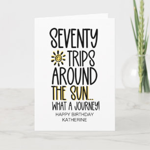 Grappig 70 wordt oud 70ste verjaardag voor vriend kaart