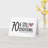 Grappig 70 wordt oud 70ste verjaardag voor vriend kaart (Gele Bloem)