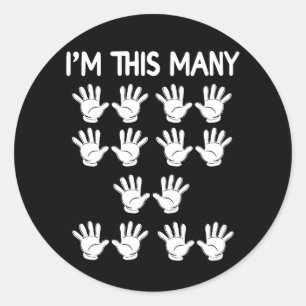 Grappig 70ste verjaardag, zo veel handenvol voor 7 ronde sticker