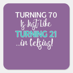 Grappig 70ste verjaardagsgeschenk Het 70-jarige dr Vierkante Sticker