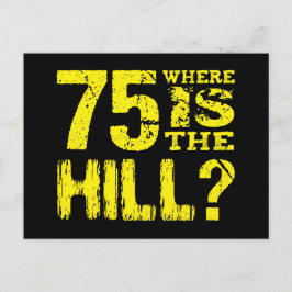 Grappig 75e verjaardag Save the Date V01G Aankondigingskaart