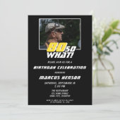 Grappig 80, wat Quote Foto 80th Birthday Kaart (Staand voorkant)