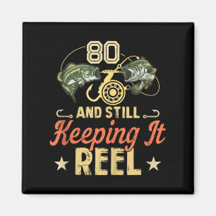 Grappig 80ste verjaardag Gevist Shirt voor mannen Magneet