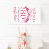 Grappig 80th Birthday 'Perfection' Spandoek (Insitu)