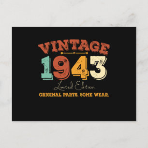 Grappig 82 Jaar Oud 1943 Vintage 82ste Verjaardag Briefkaart
