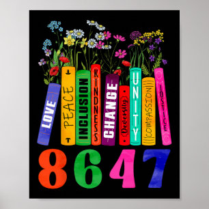 Grappig 8647 Anti Trump 86 47 Boho Bloemig Feminis Poster