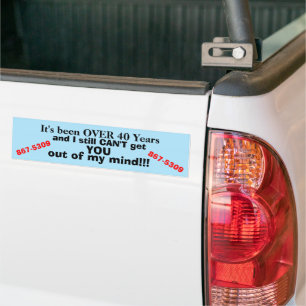 Grappig 867-5309 Algemeen Muziek Blauw Rood Bumpersticker