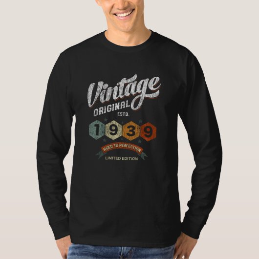 Grappig 86 jaar oud 1939  86ste verjaardagscadeau t-shirt (Voorkant)