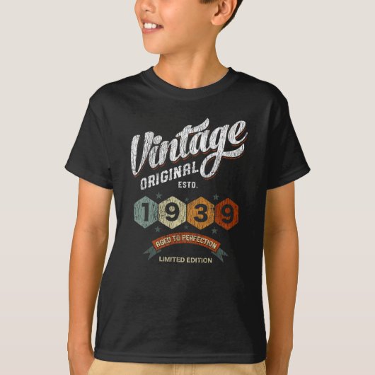 Grappig 86 jaar oud 1939  86ste verjaardagscadeau t-shirt (Voorkant)