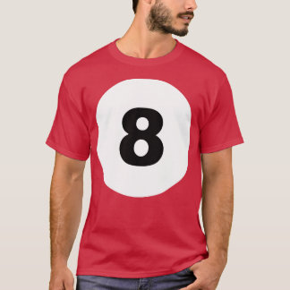 Grappig 8 Ball Lazy Costume Biljart Mannen Kinder  T-shirt