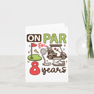Grappig 8e Verjaardag Golf Shirt 8 Jaar Oude Golfe Kaart