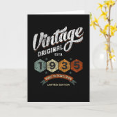 Grappig 90 Jaar Oude 1935 Vintage 90ste Verjaardag Kaart (Gele Bloem)