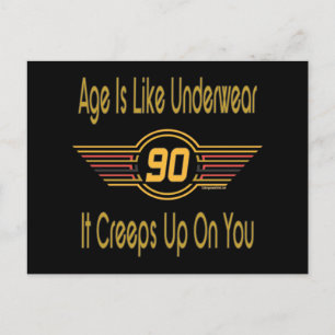Grappig 90th Birthday Gifts. Leeftijd is als onder Briefkaart