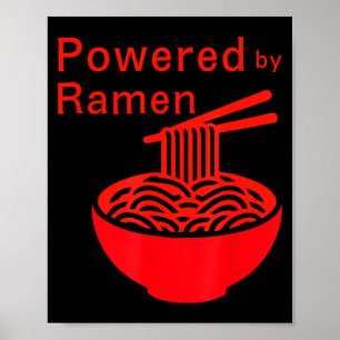 Grappig aangedreven door ramen noedel japans eten poster