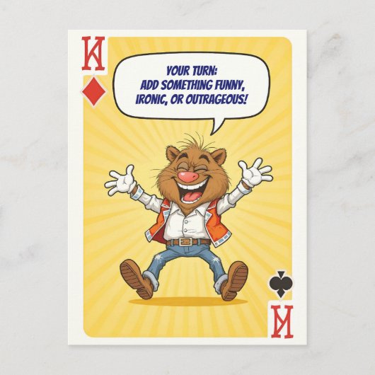 Grappig aangepast Briefkaart - zeg iets wilds (Voorkant)