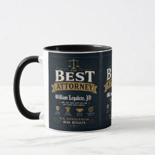 Grappig aangepast cadeau voor beste advocaat mok