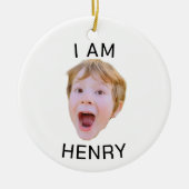 Grappig Aangepast Gezicht Ornament Verjaardagsfees (Voorkant)