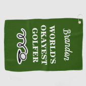Grappig aangepast golfhanddoek voor de okayest gol (Horizontaal)