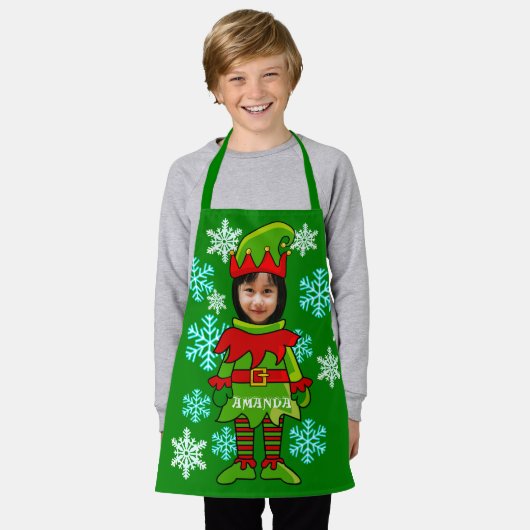 Grappig aangepast kerstfeest, speciaal Elf-kostume Schort (Gedragen)