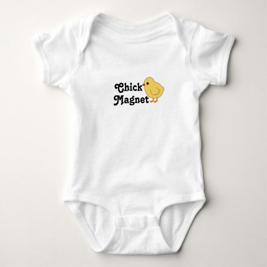 Grappig aangepast kleuter Chick Magnet Romper (Voorkant)