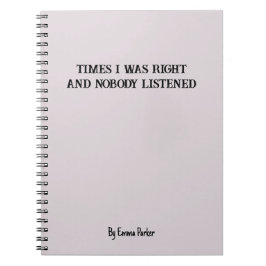 Grappig Aangepast Notitieboek voor Collega / Stude