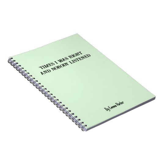 Grappig Aangepast Notitieboek voor Collega / Stude (Rechterzijde)