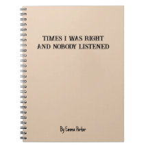 Grappig Aangepast Notitieboek voor Collega / Stude