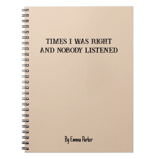 Grappig Aangepast Notitieboek voor Collega / Stude (Voorkant)