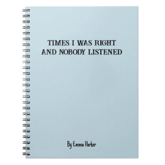 Grappig Aangepast Notitieboek voor Collega / Stude