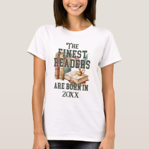 Grappig aangepaste boek liefhebber geboortejaar ve t-shirt