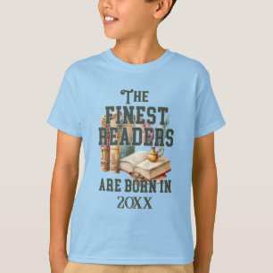 Grappig aangepaste boek liefhebber geboortejaar ve t-shirt