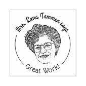 Grappig aangepaste foto leraar klaslokaal geweldig 	rubberstempel (Afrduk)