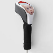 Grappig Aangepaste Gezicht Foto Santa Head Kerstmi Golfheadcover (Schuin)