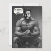 Grappig aangepaste gezicht in hole body builder fo kaart (Voorkant)