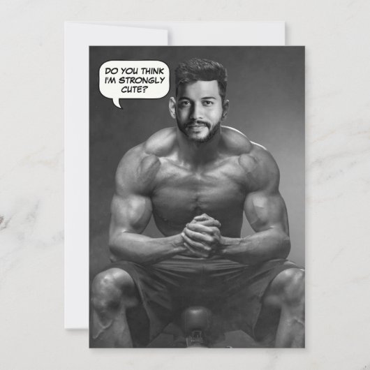 Grappig aangepaste gezicht in hole body builder fo kaart (Voorkant)