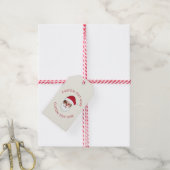 Grappig Aangepaste Gezicht Swap Kerstman Kerstteks Cadeaulabel (Met Touw)