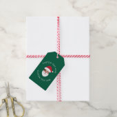 Grappig Aangepaste Gezicht Swap Kerstman Kerstteks Cadeaulabel (Met Touw)