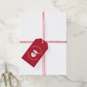 Grappig Aangepaste Gezicht Swap Kerstman Kerstteks Cadeaulabel (Met Touw)