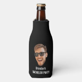 Grappig Aangepaste Gezicht Uitsnede Foto Bachelor  Flesjeskoeler (Fles Voorkant)