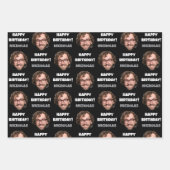 Grappig Aangepaste Gezichtsfoto Gelukkige Verjaard Inpakpapier Vel (Voorkant)