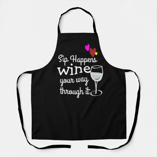 Grappig aangepaste sassy slok gebeurt gepersonalis schort (Voorkant)