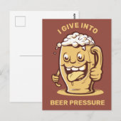 Grappig aangepaste tekst bier briefkaart (Voorkant / Achterkant)