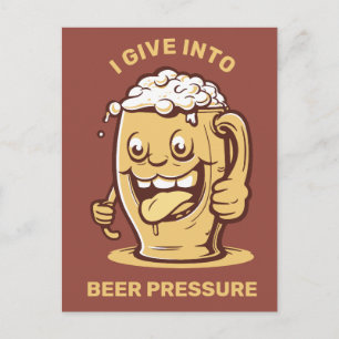 Grappig aangepaste tekst bier briefkaart